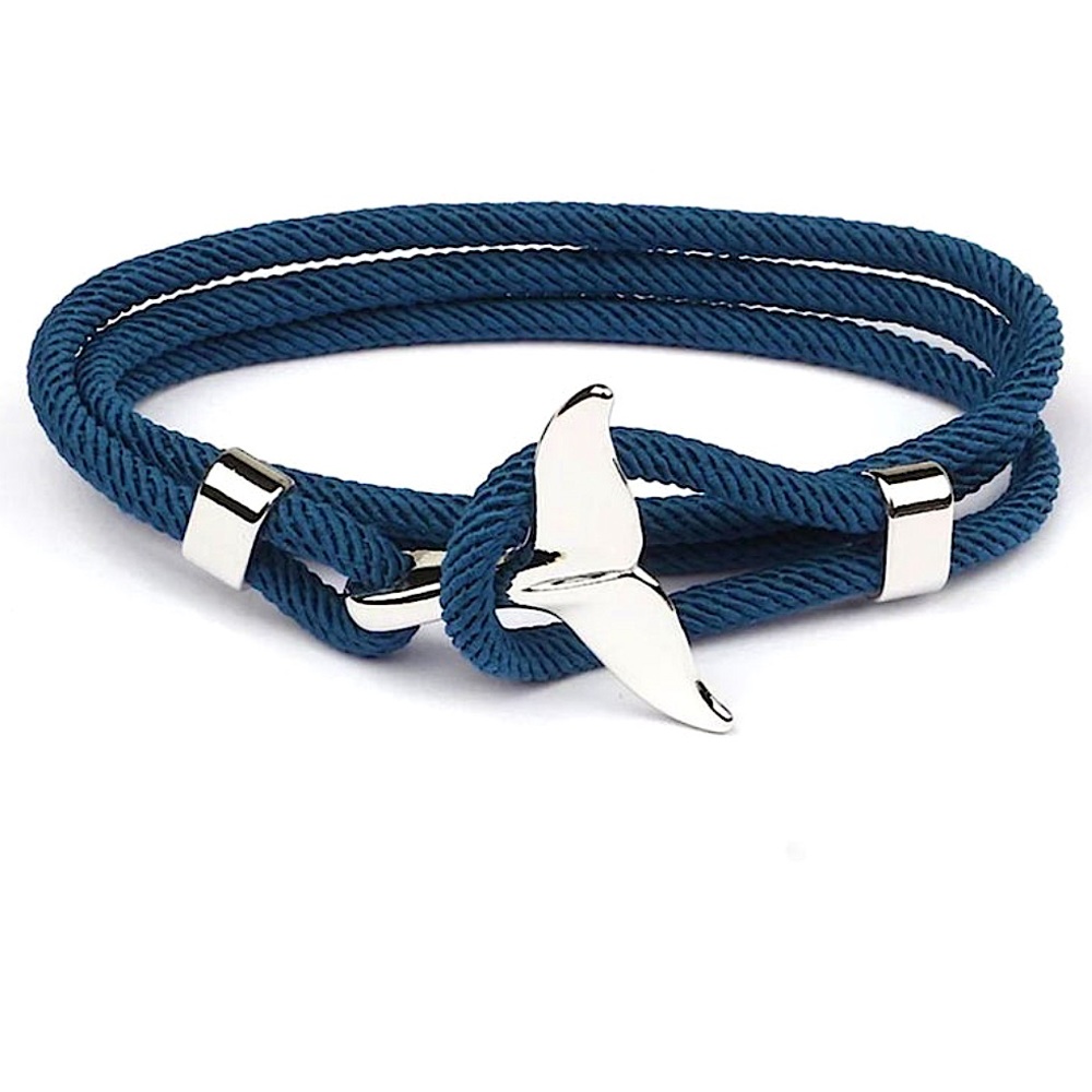 Sterling Silver Whale Tail Bracelet
